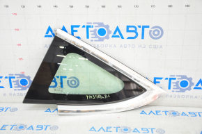 Window blind glass rear left Tesla Model 3 18-20 chrome frame