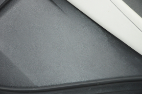 Door trim card rear right Lexus RX350 RX450h 10-15 black with black insert leather, armrest gray leather type 2, tears, bumps, scratches, without reflector