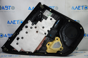 Door trim card rear right Lexus CT200h 11-17 black with black insert leather, scratches