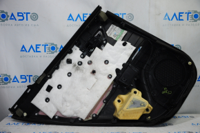 Door trim card rear right Lexus CT200h 11-17 black with beige insert leather, crack, break crepe, scratches