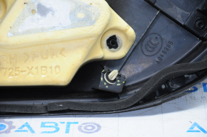 Door trim card rear right Lexus CT200h 11-17 black with beige insert leather, crack, break crepe, scratches