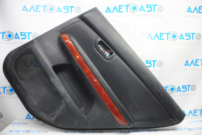 Door trim card rear right Lexus RX300 RX330 RX350 RX400h 04-08 black with black insert leather, armrest leather, molding under wood gloss, tears, scratches, for cleaning