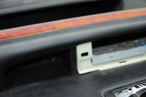 Door trim card rear right Lexus RX300 RX330 RX350 RX400h 04-08 black with black insert leather, armrest leather, molding under wood gloss, tears, scratches, for cleaning