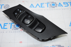 Front left window lift control Nissan Altima 13-18 black, 2 auto, with black trim
