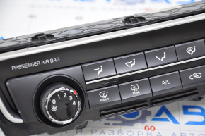 Climate control Kia Optima 16-18 manual peeled chrome, scratch on glass