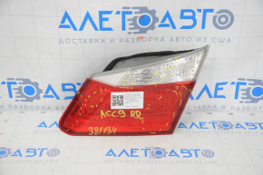 Lamp inside trunk lid right Honda Accord 13-15 scratches, broken off fragment of the housing