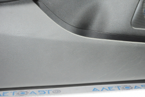 Door trim card front left Nissan Murano z52 15-17 black with black insert leather, molding gray gloss, scratches, bumps, for dry cleaning, for memory on armrest