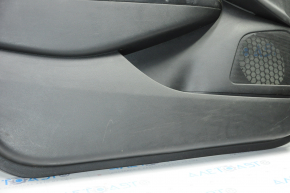 Door trim card front left Nissan Murano z52 15-17 black with black insert leather, molding gray gloss, scratches, tears, for dry cleaning