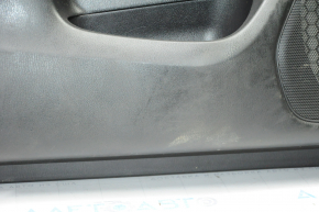 Door trim card front left Nissan Pathfinder 13-16 black with black insert leather, armrest leather, molding under wood gloss, under seat memory, tears, scratches