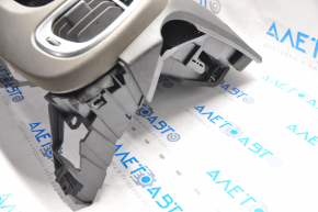 Torpedo front panel without AIRBAG Fiat 500L 14-14 prerest, black with graphite inserts, without plugs