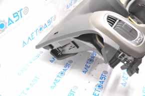 Torpedo front panel without AIRBAG Fiat 500L 14-14 prerest, black with graphite inserts, without plugs