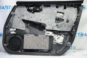 Door trim card front left Nissan Leaf 13-17 black with black insert leather, armrest leather, scratches, bumps