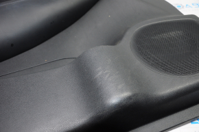 Door trim card front left Nissan Leaf 13-17 black with black insert leather, armrest leather, scratches, bumps