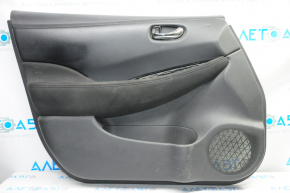 Door trim card front left Nissan Leaf 13-17 black with black insert leather, armrest cloth, scratches, bumps, for dry cleaning