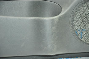 Door trim card front left Nissan Leaf 13-17 black with black insert leather, armrest cloth, scratches, bumps, for dry cleaning