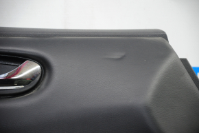 Door trim card front left Nissan Leaf 13-17 black with black insert leather, armrest cloth, scratches, bumps, for dry cleaning