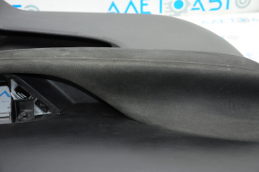 Door trim card front left Nissan Leaf 13-17 black with black insert leather, armrest cloth, scratches, bumps, for dry cleaning