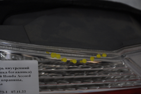 Inner taillight trunk lid left Honda Accord 13-15 scratches, chips