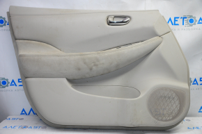 Door trim card front left Nissan Leaf 13-17 gray with gray insert leather, armrest cloth, scratches, for dry cleaning, pokes
