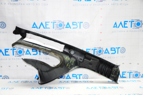 Front pillar trim left Nissan Leaf 13-16 black under the tweeter, broken fasteners, scratches