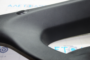 Front pillar trim left Nissan Leaf 13-16 black under the tweeter, broken fasteners, scratches