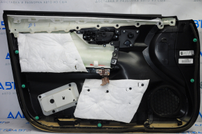 Door trim card front right Nissan Altima 13-18 black with black insert leather, scratches, cut