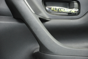 Door trim card front right Nissan Altima 13-18 black with black insert leather, scratches, cut