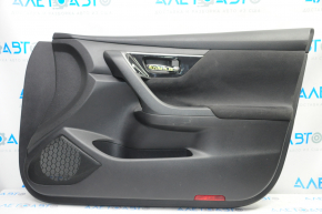 Door trim card front right Nissan Altima 13-18 black with black insert cloth, scratches