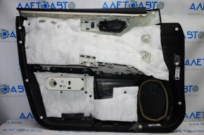 Door trim card front right Nissan Pathfinder 13-16 black with black insert cloth, armrest cloth, molding black gloss, scratches, pokes, for dry cleaning