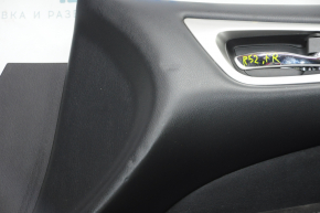 Door trim card front right Nissan Pathfinder 13-16 black with black insert cloth, armrest cloth, molding black gloss, scratches, pokes, for dry cleaning
