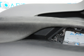 Door trim card front right Nissan Leaf 13-17 black with black insert leather, armrest cloth, scratches, for dry cleaning