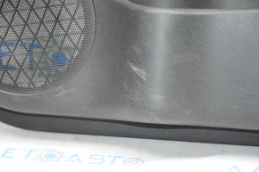 Door trim card front right Nissan Leaf 13-17 black with black insert leather, armrest cloth, scratches, for dry cleaning