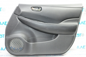 Door trim card front right Nissan Leaf 13-17 black with black insert leather, armrest leather, scratches, tears