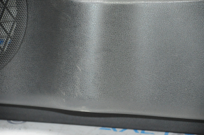 Door trim card front right Nissan Leaf 13-17 black with black insert leather, armrest leather, scratches, tears
