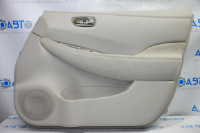 Door trim card front right Nissan Leaf 13-17 gray with gray insert leather, armrest cloth, scratches, bumps, for dry cleaning
