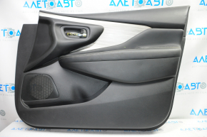 Door trim card front right Nissan Murano z52 15-17 black with black insert leather, molding gray gloss, scratches, bumps, for dry cleaning