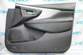 Door trim card front right Nissan Murano z52 15-17 black with black insert leather, molding gray gloss, scratches, bumps, for dry cleaning