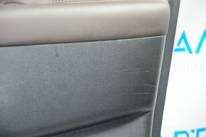 Door trim card front right Nissan Murano z52 15-17 black with brown insert leather, molding gray gloss, scratches, bumps