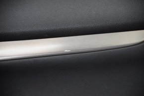 Door trim card front right Infiniti G25 G35 G37 4d 06-11 black with black insert leather, molding gray gloss, BOSE, scratches