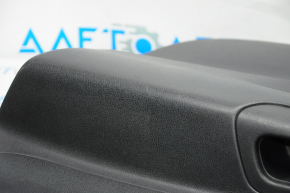 Door trim card front right Nissan Versa 12-19 usa black with black insert plastic, under fur window lifter, scratches