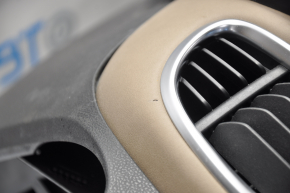 Torpedo front panel without AIRBAG Fiat 500L 14-14 prerest black, shot, cuts, without plugs