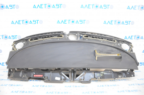 Torpedo front panel without AIRBAG Tesla Model 3 18- leather black, naked, shot