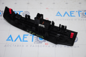 Rear left window lift control Nissan Altima 19-24 black, with black trim structure