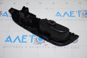 Rear left window lift control Nissan Rogue 14-20 black, manual, with black trim