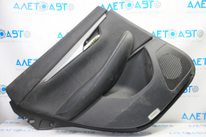 Door trim card rear left Infiniti QX50 19-20 black with black insert leather, armrest leather, molding gray gloss, tear, scratches, for dry cleaning