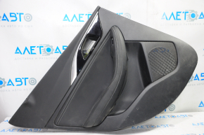 Door trim card rear left Infiniti QX30 17-17 black with black insert leather, armrest leather, scratches, bumps