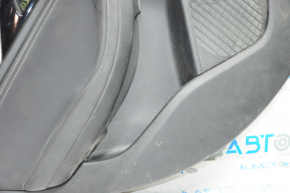 Door trim card rear left Infiniti QX30 17-17 black with black insert leather, armrest leather, scratches, bumps