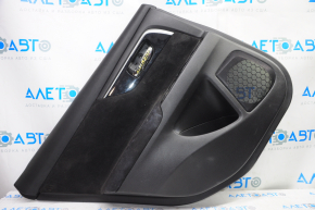 Door trim card rear left Nissan Altima 13-14 black with black insert cloth, scratches, for dry cleaning
