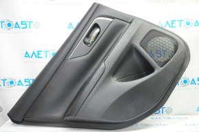 Door trim card rear left Nissan Altima 13-14 black with black insert leather, scratches