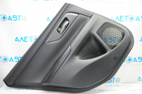 Door trim card rear left Nissan Altima 13-14 black with black insert leather, scratches, bumps